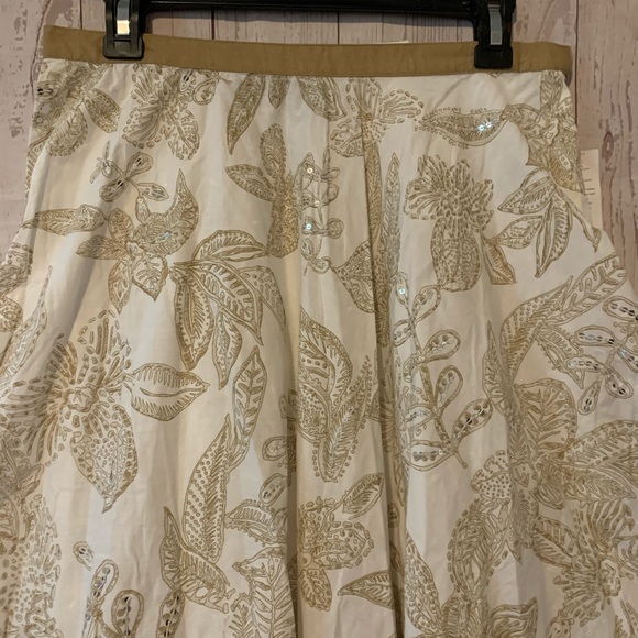 New a.n.a. A-line Swing Skirt Embellished 8 Petite - Picture 2 of 5